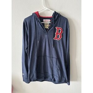 Women's Mitch Mess Cooperstown Collection Boston Red Sox  Tee Hoodie Medium